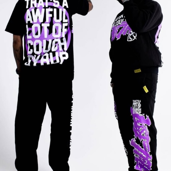 Awful Lot Of Cough Syrup Hoodie & Sweatpants | ALOCS x Lost Hills Large - Picture 4 of 14